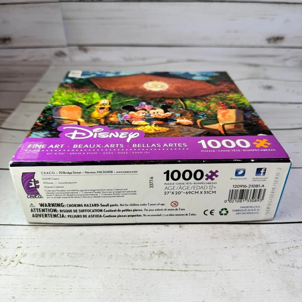 Ceaco‎ Disney Fine Art Mickey Minnie Coleman Paradise 1000pc Jigsaw Puzzle